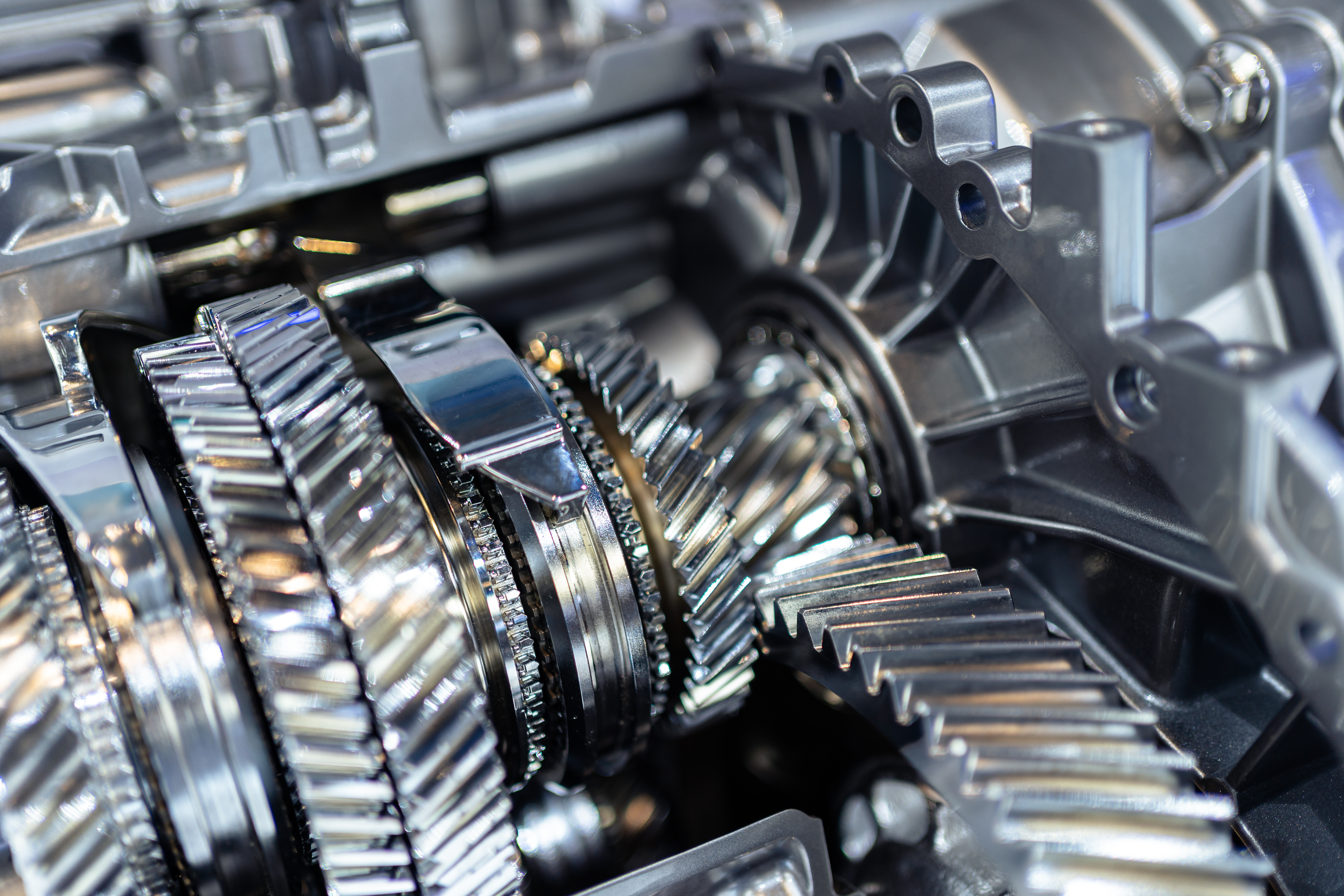 Polished chrome transmission gears